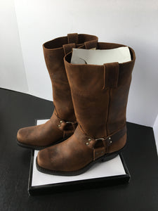 Rugged Western Style Men Boots - Brown